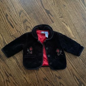 Koala kids black button jacket, 12 mo